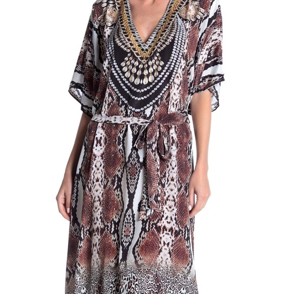 Snake Print Kaftan for sale upto 70% OFF Designer Kaftan Dress - Picture 3 of 4